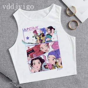 T-shirt débardeur court Kpop Demon Hunters