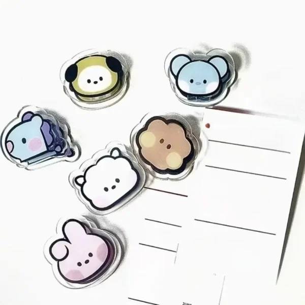Pinces mémo BT21 en acrylique – Image 2