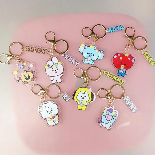 Porte-clés BT21 en acrylique